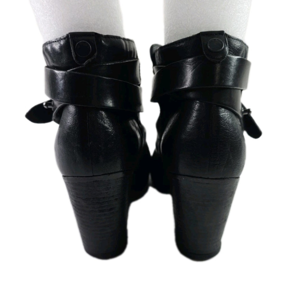 Rag & Bone Harrow Black Booties size 7 US (37.5 Eu) Women’s Boots Shoes Leather - Picture 4 of 9